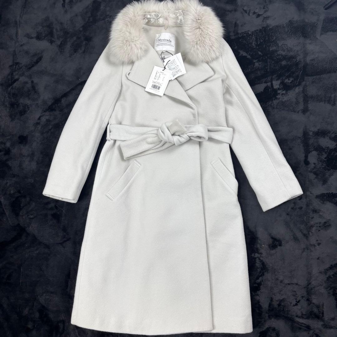 マイストラーダ✨タグ付新品未使用 フォックスファー付チェスターコート サイズ36