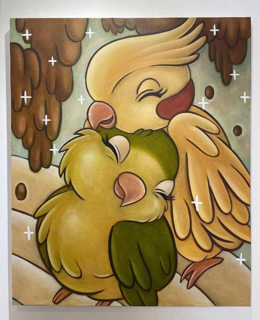 下家杏樹　アクリルキャンバス作品