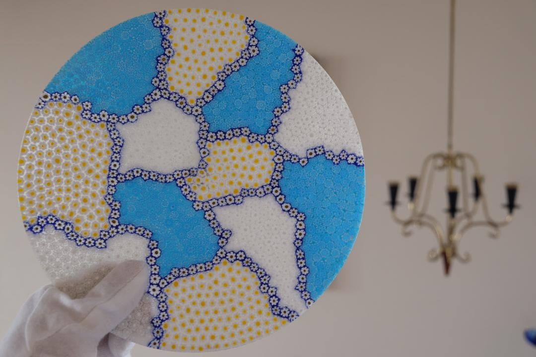 ベネチアガラス プレート ミルフォオリ ムリーニ チェア 舩木倭帆 田子美紀