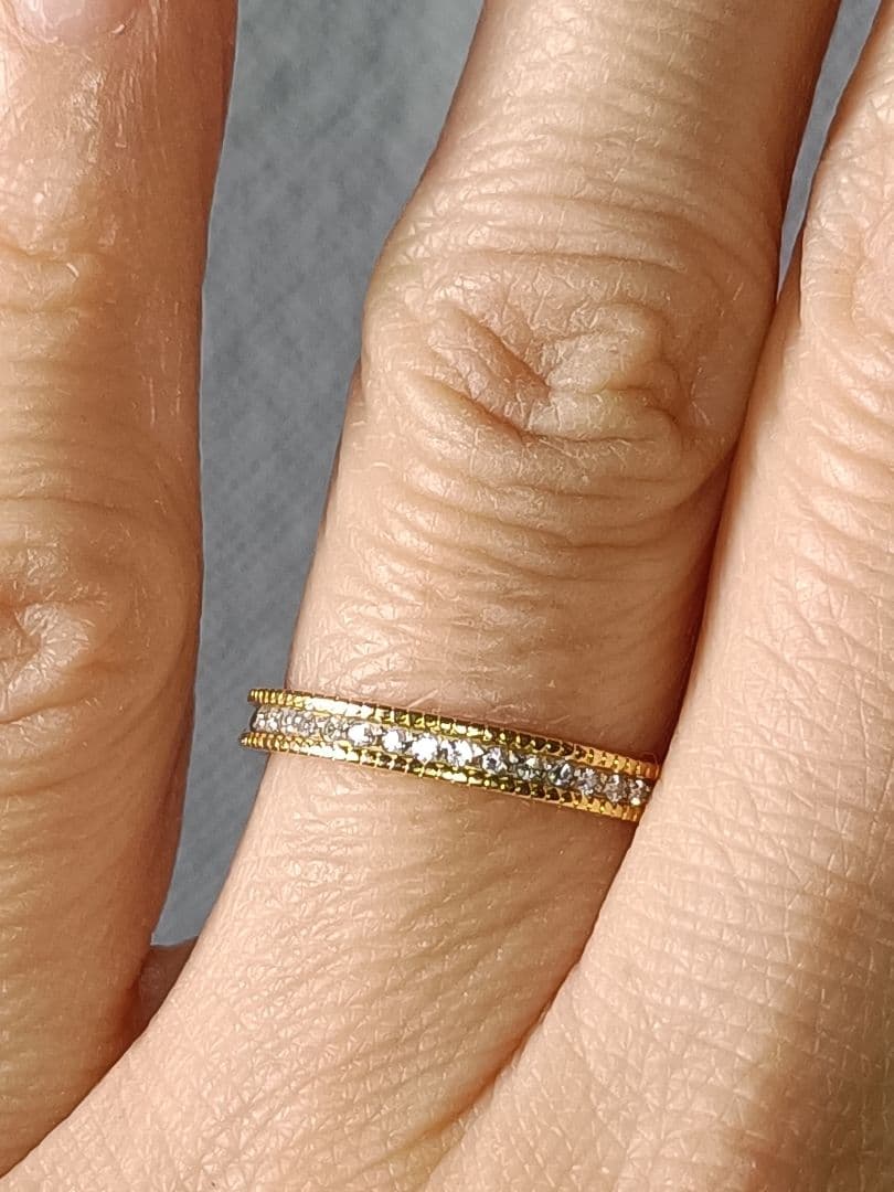 ENUOVE CERCA K18 プラチナ　リング　#10