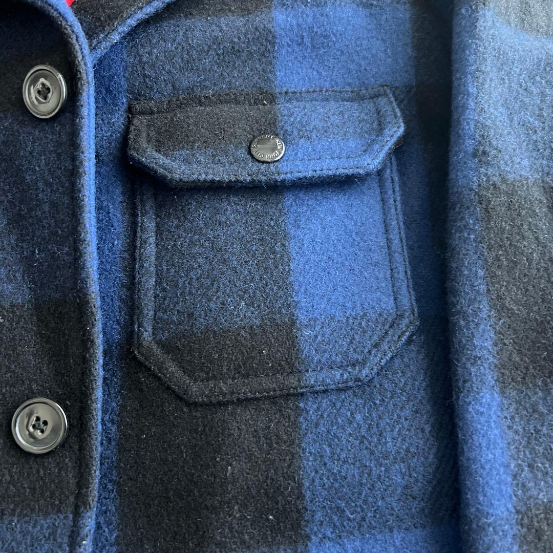 断*)様 Supreme 青・黒チェック クルーザージャケット L