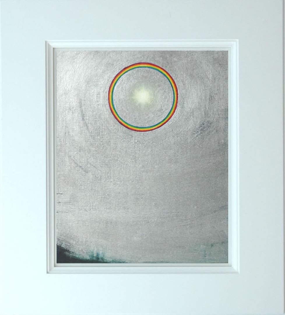 油絵 菅家令子 絵 絵画インテリア額付(黒) 油絵 F3-S72023 風景祈り