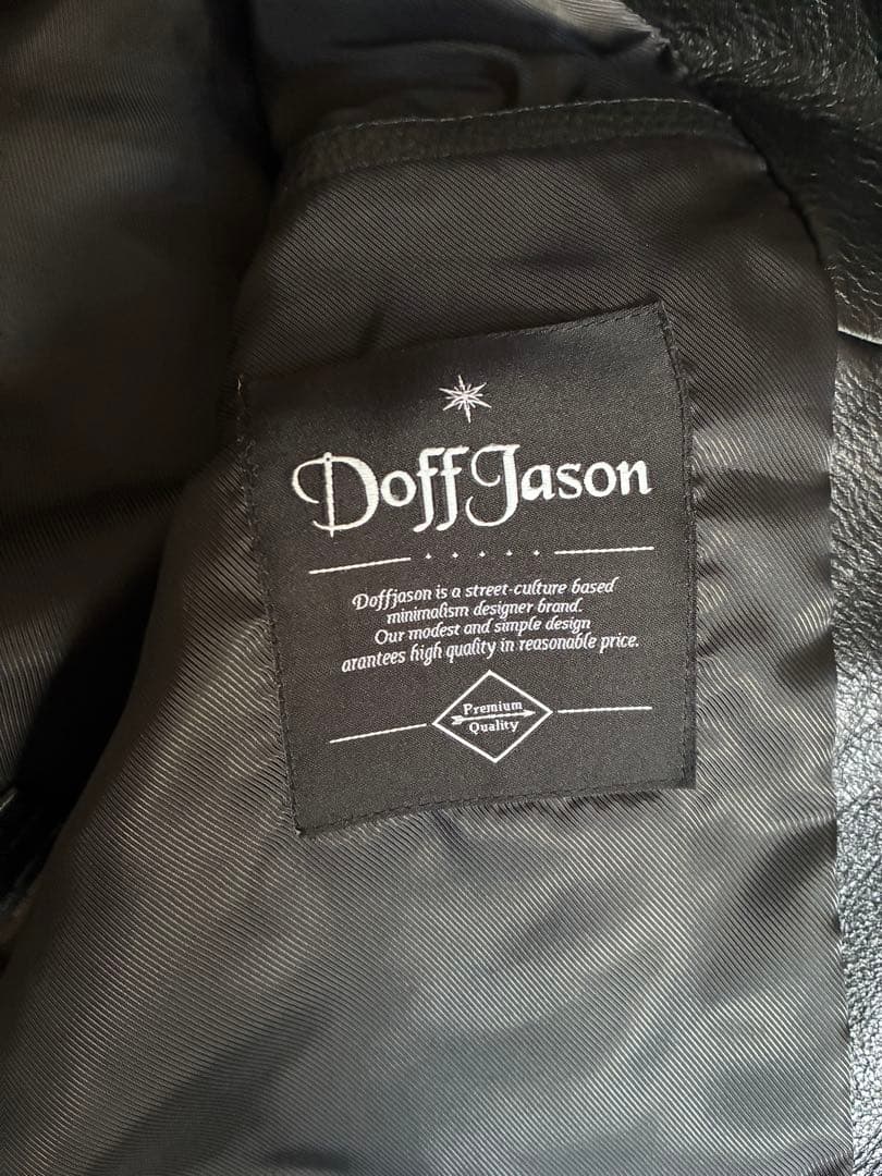 韓国Doffjason COWHIDE SINGLE JACKET牛革