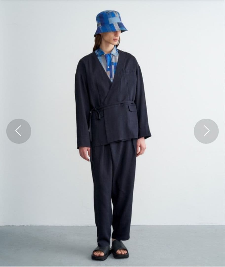 TROVE 21SS「HOUI WRAP PANTS」3 ネイビー ラップパンツ