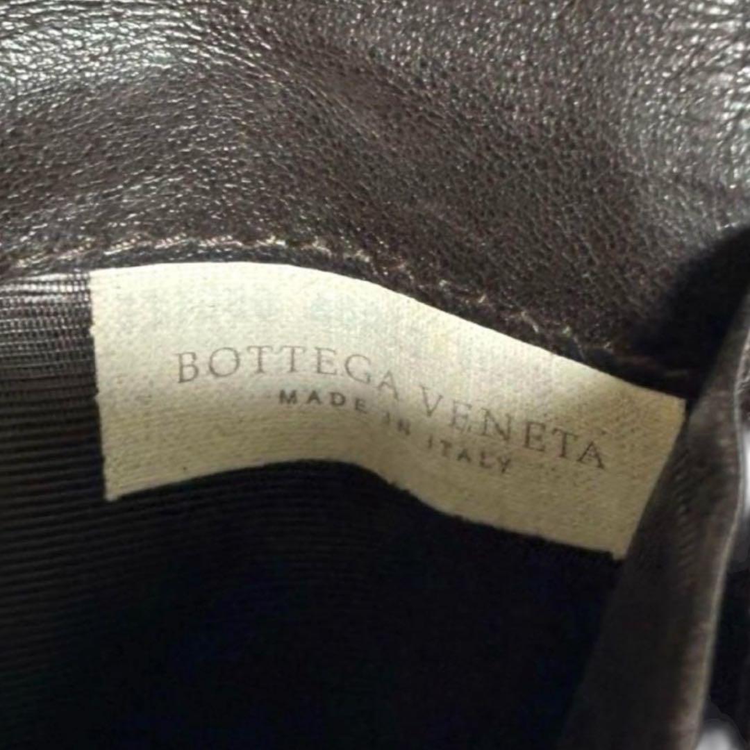 人気　ボッテガヴェネタ　折り財布　レザー　ダークブラウン　イントレチャート