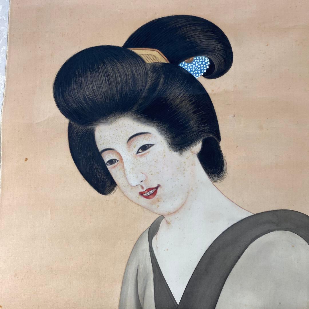 ☆春画　浮世絵　大皿35.5㎝　共箱付　春画掛軸☆