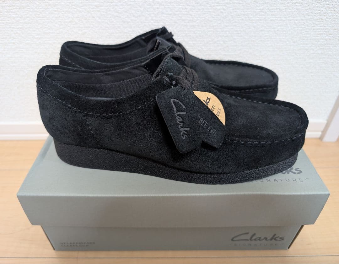Clarks ワラビー evo WP ブラックスエード 25.0/UK7.0 黒