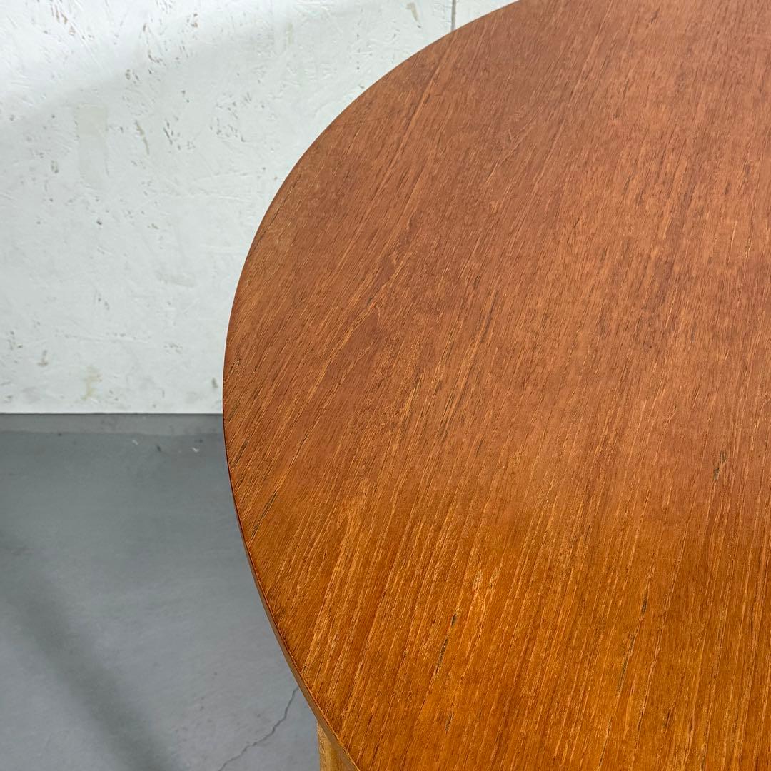 イギリスビンテージ チークラウンド エクステンションテーブル(302)