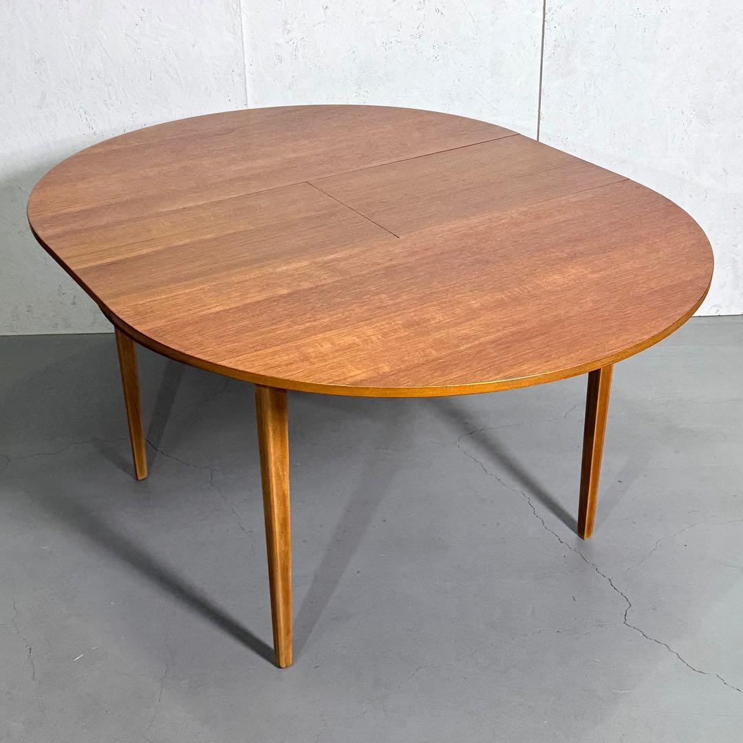 イギリスビンテージ チークラウンド エクステンションテーブル(302)