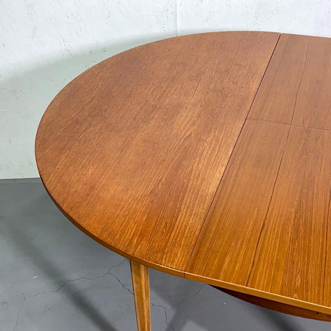 イギリスビンテージ チークラウンド エクステンションテーブル(302)