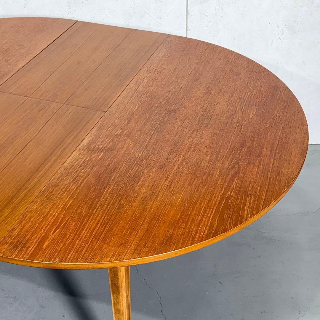 イギリスビンテージ チークラウンド エクステンションテーブル(302)