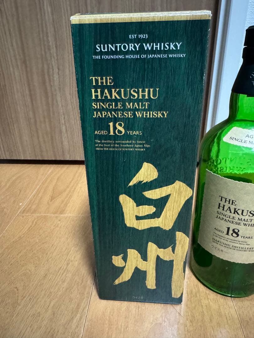 SUNTORY HAKUSHU 18年 シングルモルトウイスキー空瓶空箱