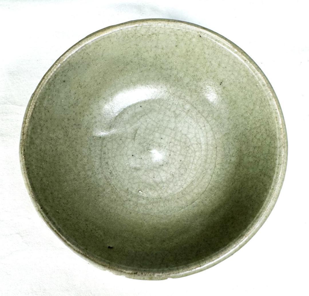 宋時代 龍泉窯青磁茶碗 時代品 伝世品焼物 歴史唐物 ウブ品 WWTT001