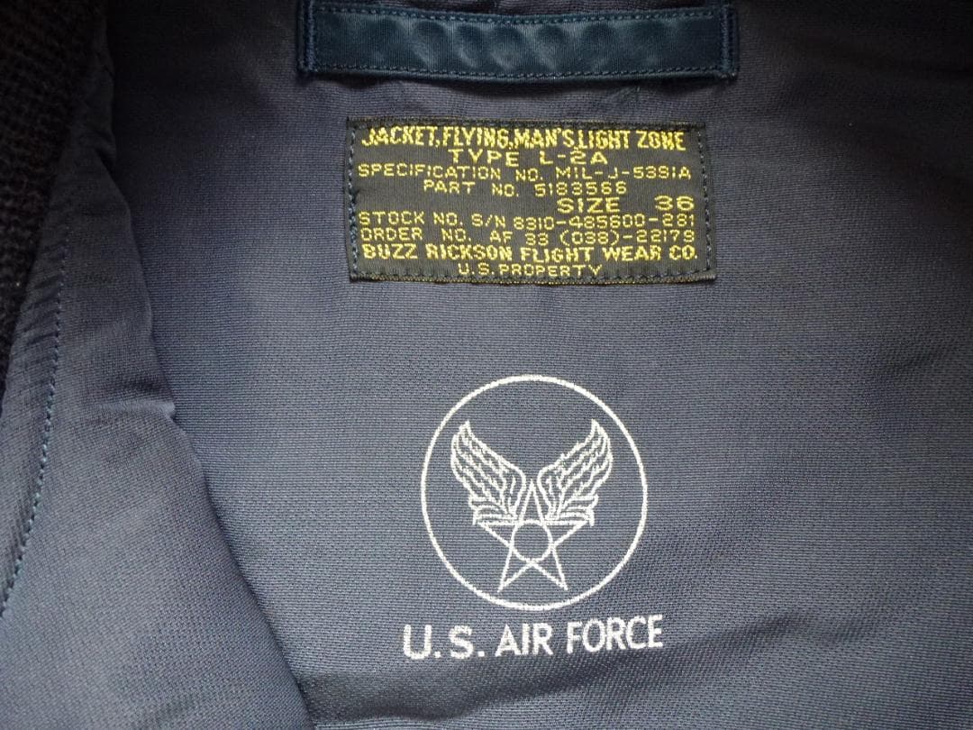 東洋 BUZZ バズリクソン米空軍 L-2Aフライトジャケット サイズSMALL