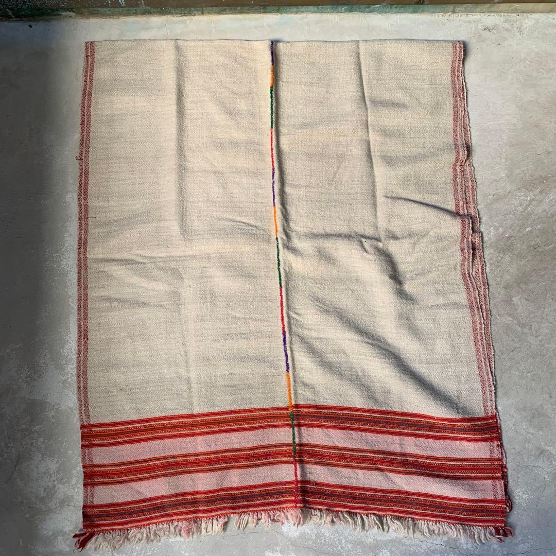 antique vintage ヒマラヤ　ウール　ブランケット　②