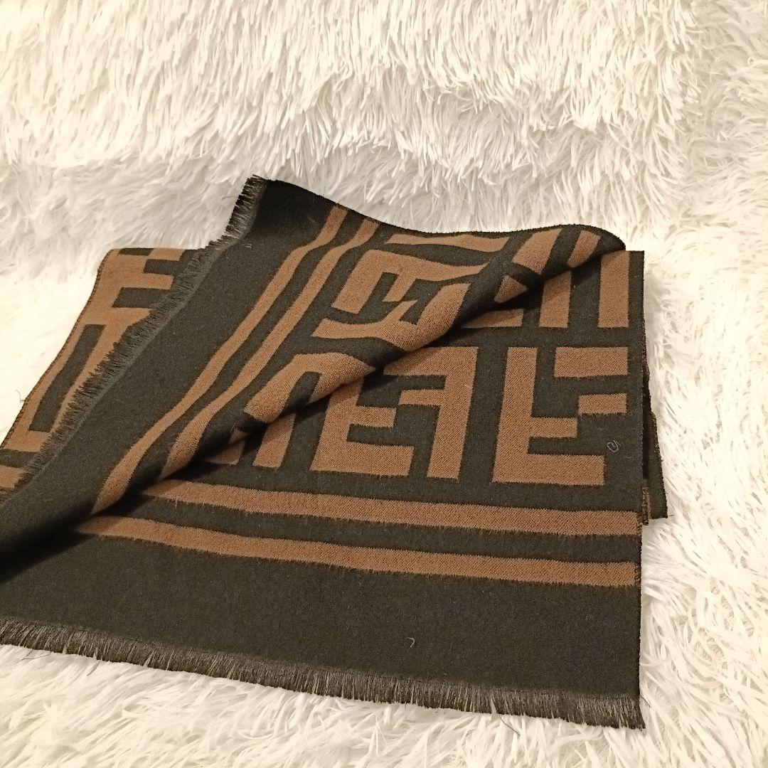 FENDI✨　ロゴ　マフラー ベージュ　カシミヤ　シルク　フェンディ