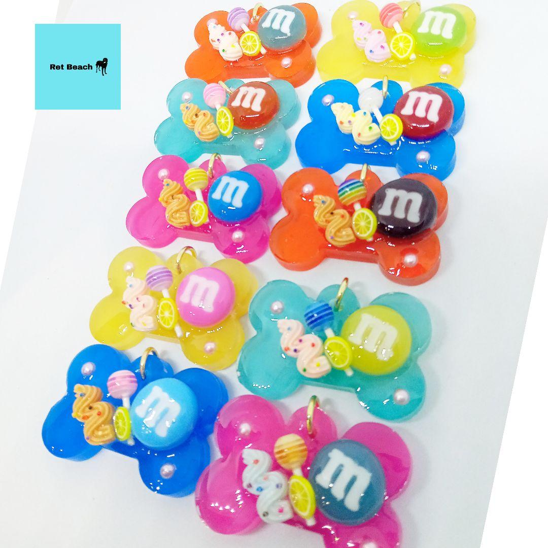 トリミングチョーカー☆ポップカラーお菓子【no.2】