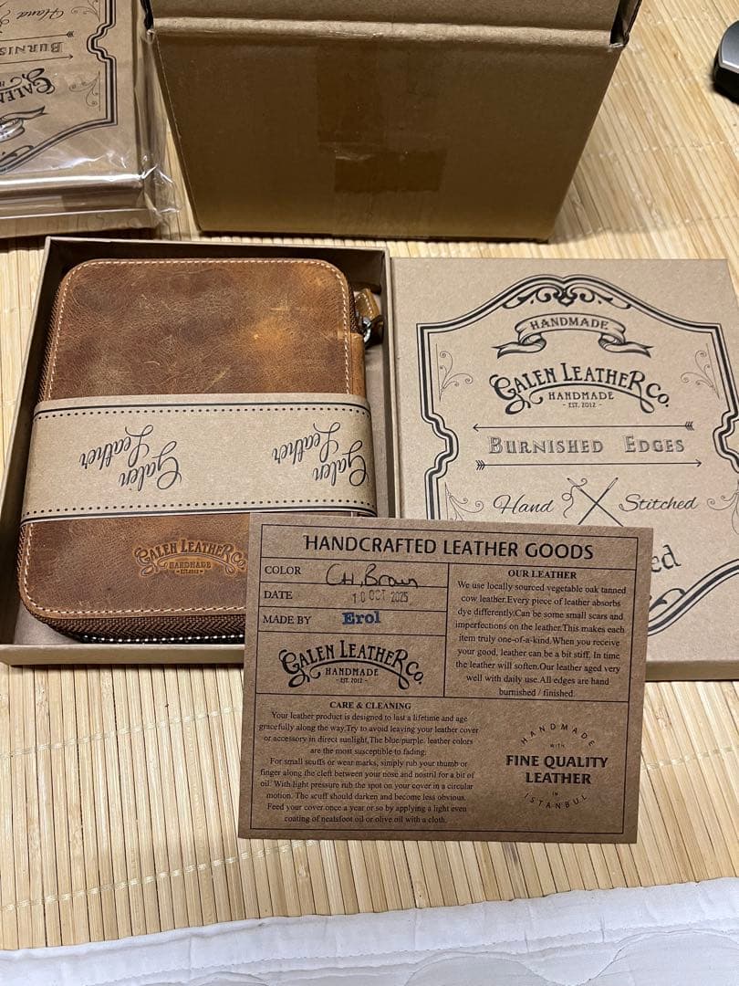 ガレンレザー ハンドメイド筆箱 10本差しクレイジーホースブラウン