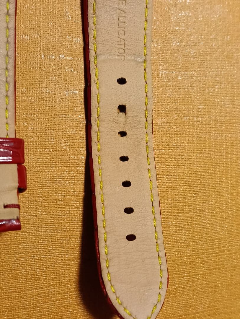 【専用】タンブール MM用 純正アリゲーター ストラップ ベルトM　レッド