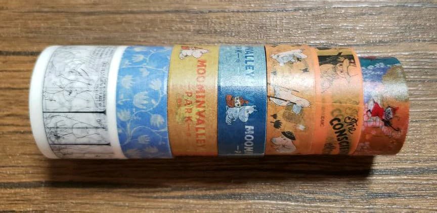 レア含む、ムーミンマスキングテープ7巻き