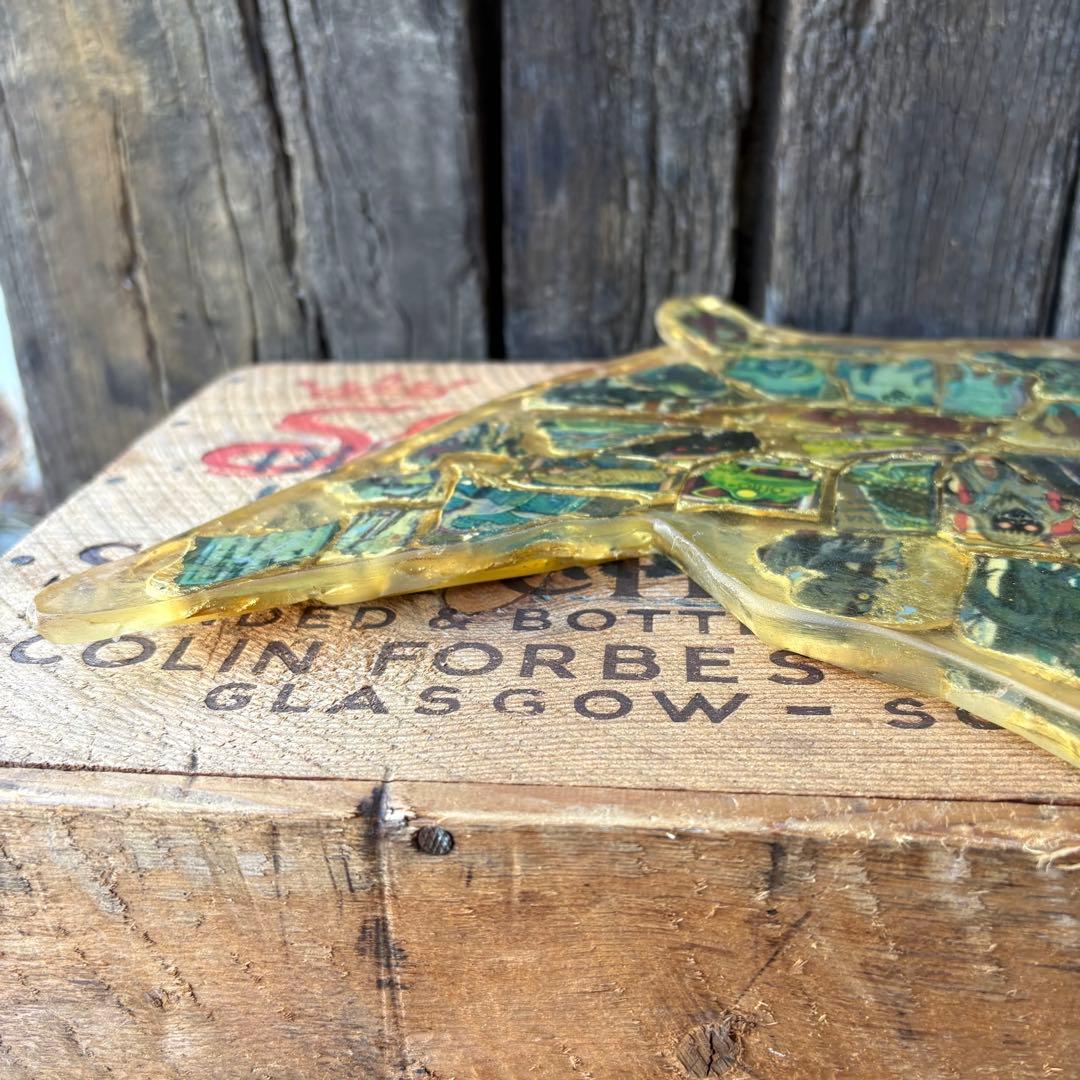 【1950s60s USA vintage】アメリカ 地図 州 アート オブジェ