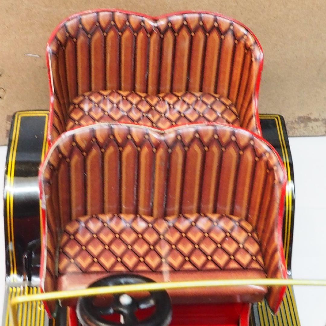 増田屋【オールドタイマー 大 タイヤ外れ有 赤】ブリキin toy car箱付