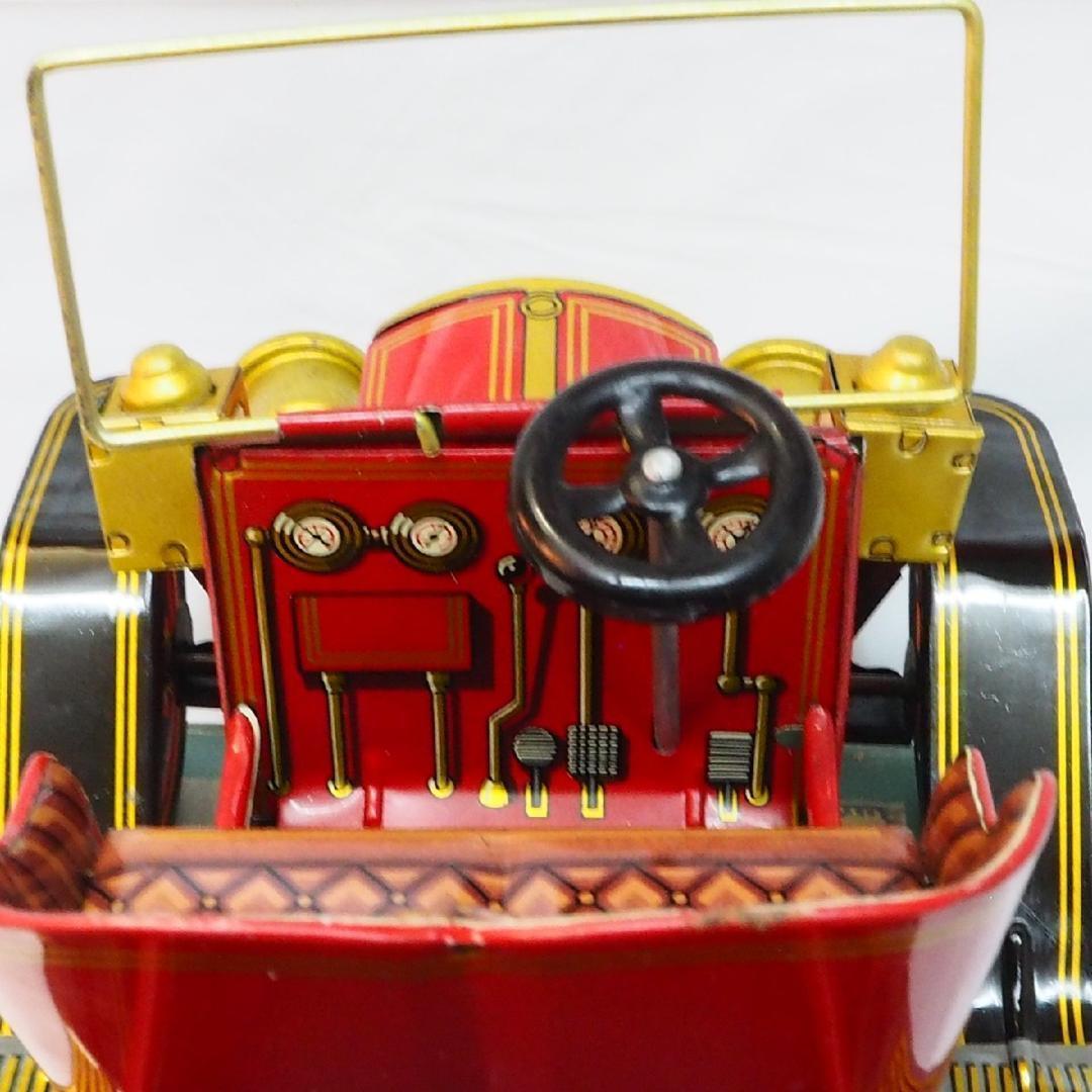 増田屋【オールドタイマー 大 タイヤ外れ有 赤】ブリキin toy car箱付