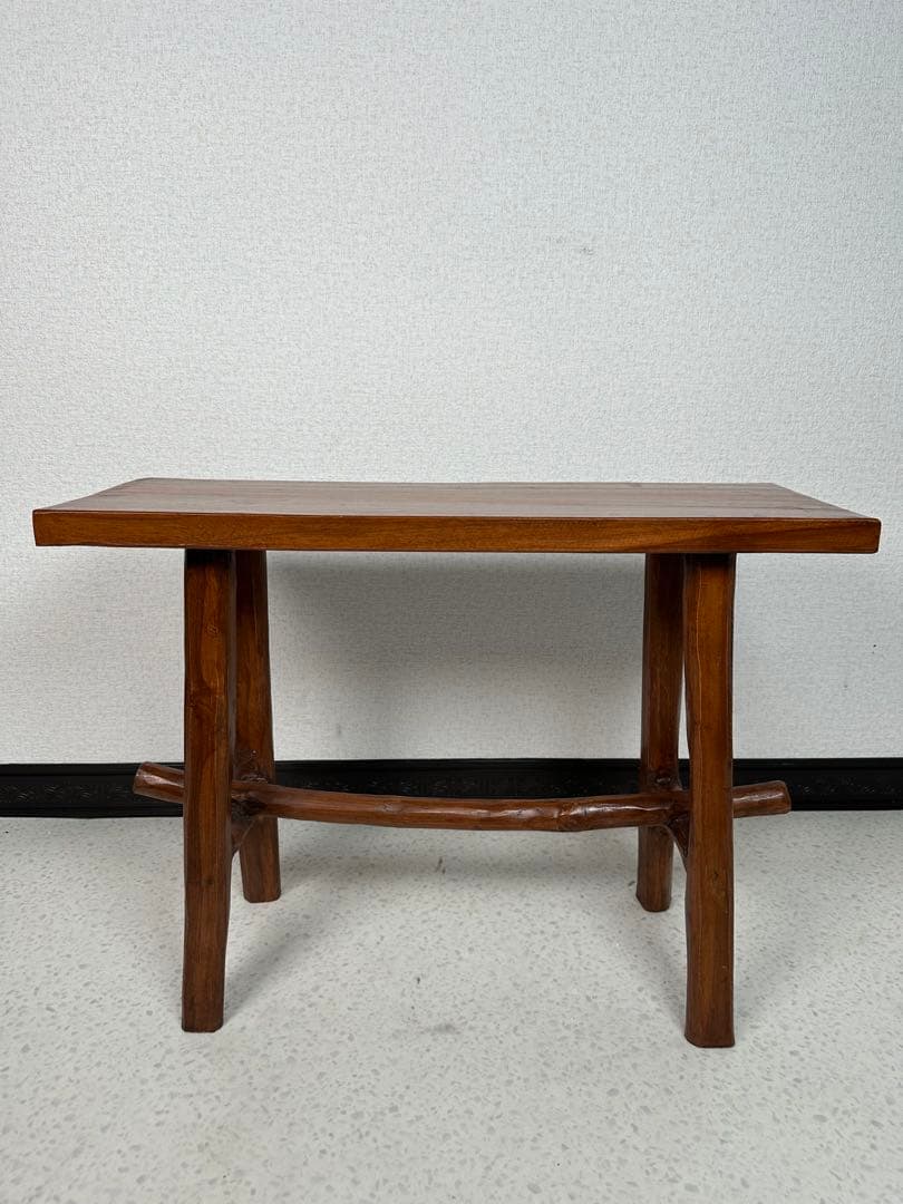 スツール チーク 古材 ヴィンテージ 天然木 無垢 板座 花台 ※i4※