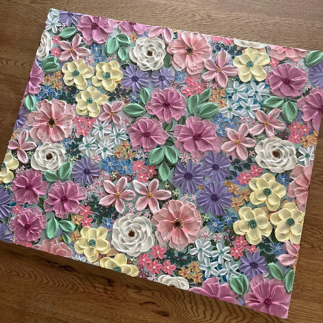 テクスチャーアート　ボタニカル フラワーアート 花図鑑 フランフラン