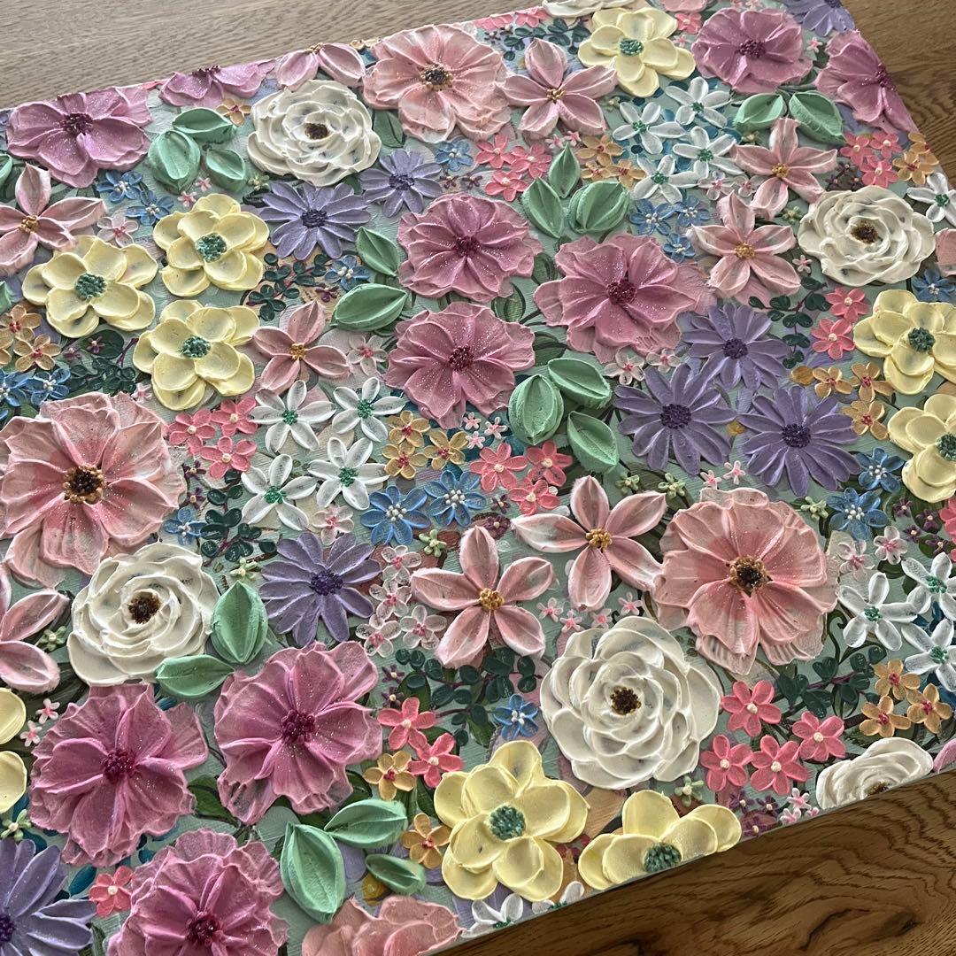 テクスチャーアート　ボタニカル フラワーアート 花図鑑 フランフラン