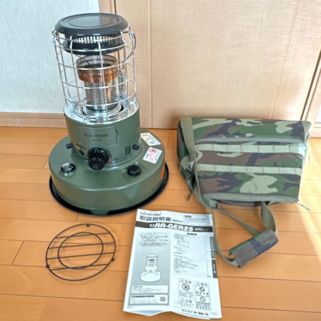 トヨトミ ギアミッション RR-GER25-G 五徳 ケース付き 石油ストーブ