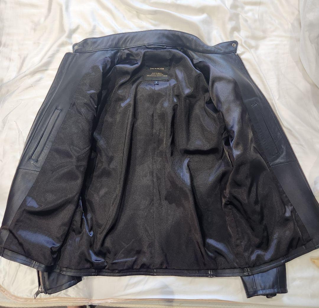 JACKROSE シングルライダース レザージャケット 羊革 ブラック Lサイズ