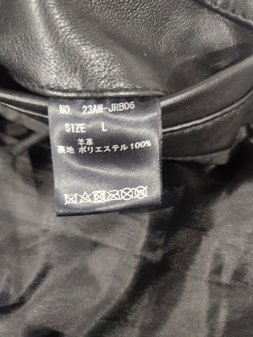 JACKROSE シングルライダース レザージャケット 羊革 ブラック Lサイズ