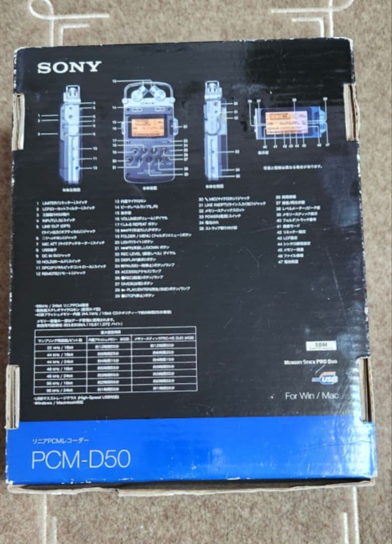SONY　リニアPCMレコーダー PCM-D50