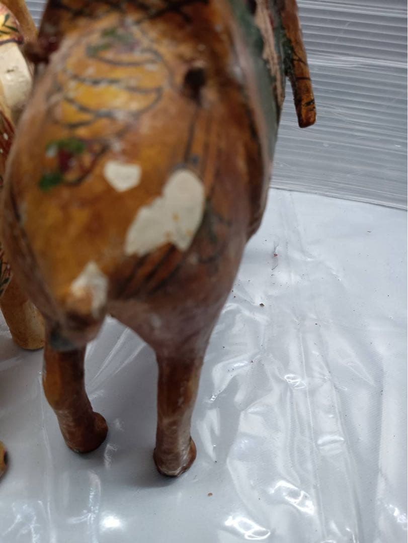 木製 郷土玩具 像と人形のセット インテリア 雑貨 アンティーク 骨董