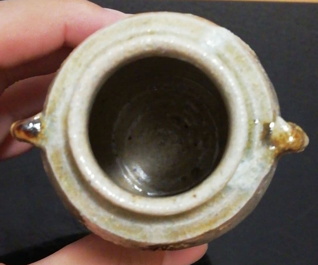 加藤弥右衛門作　美濃　伊賀　茶入　共箱　仕服付　茶道具