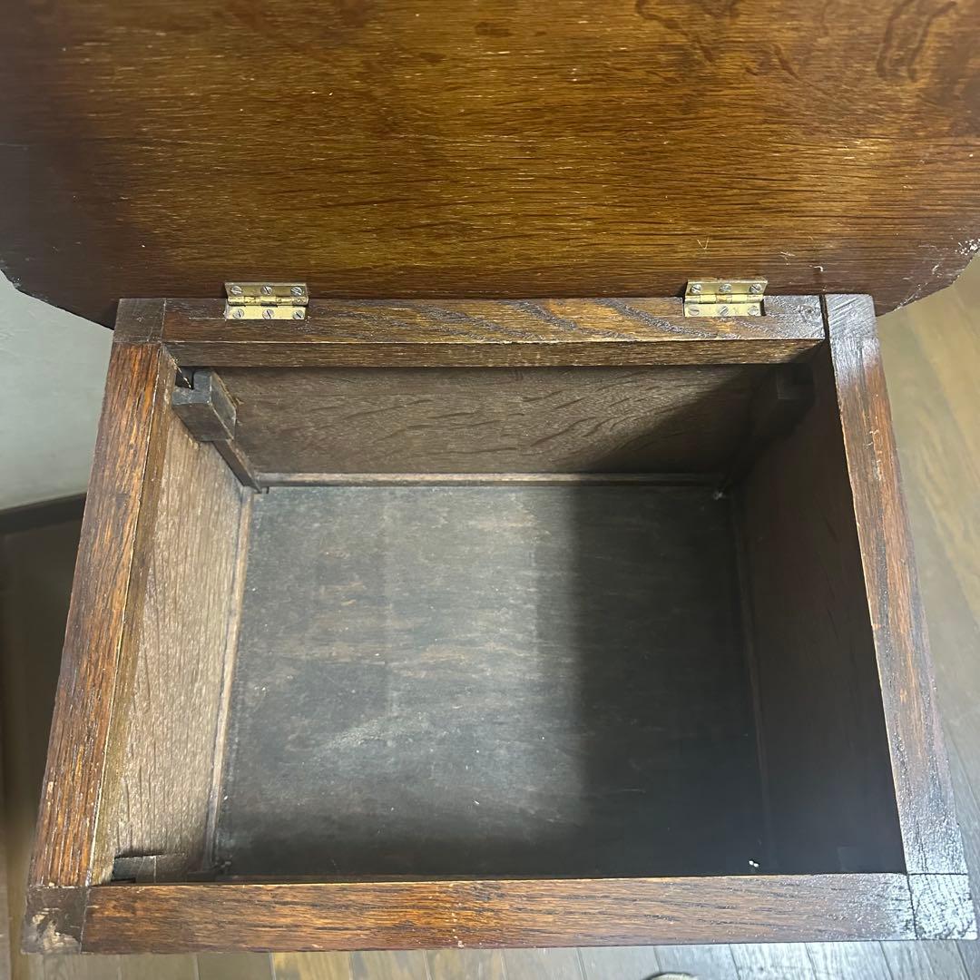 イギリス家具/英国/アンティーク/サイドテーブル/天板開閉タイプ(収納あり)