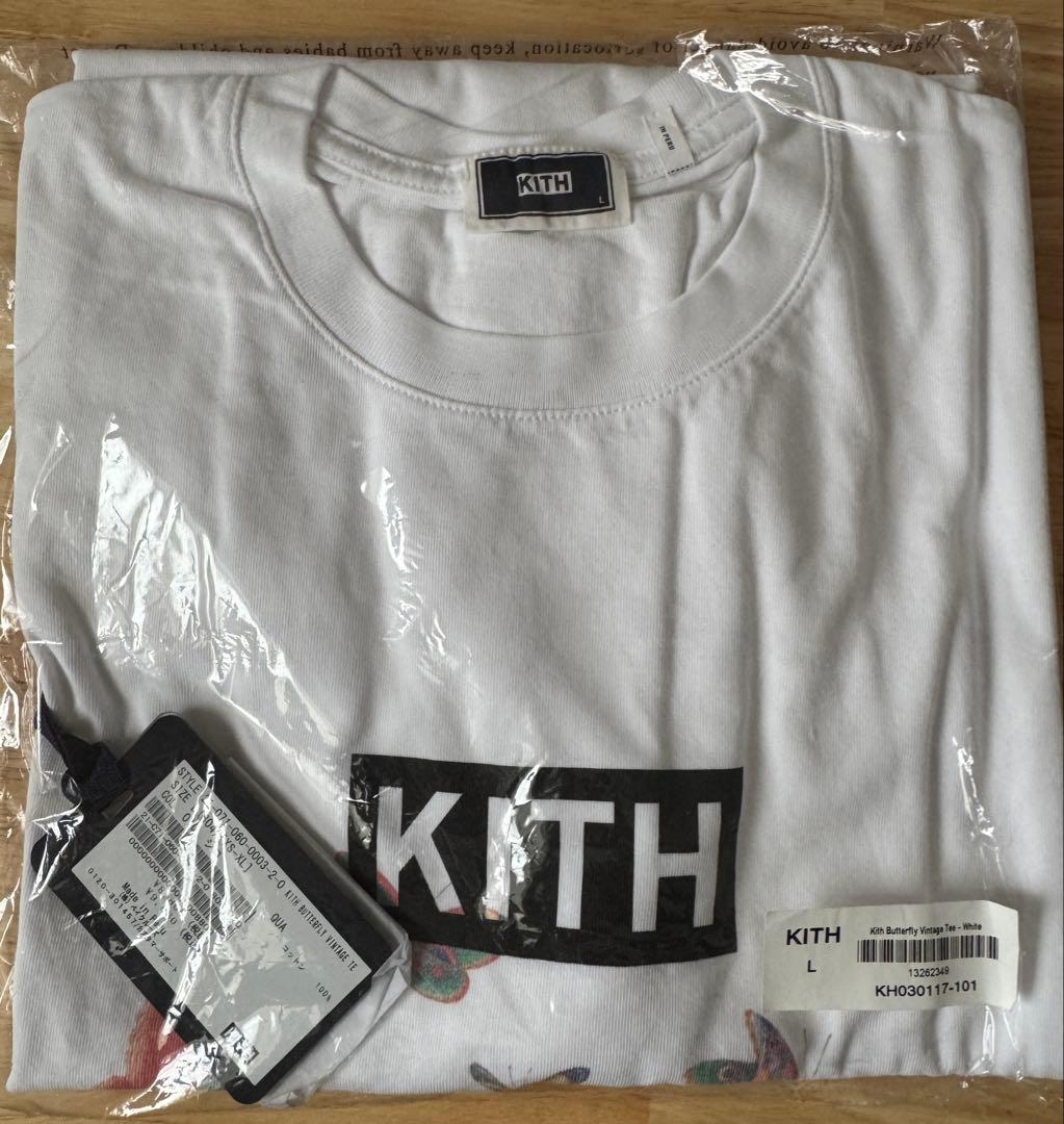 KITH BUTTERFLY VINTAGE Tシャツ L ホワイト