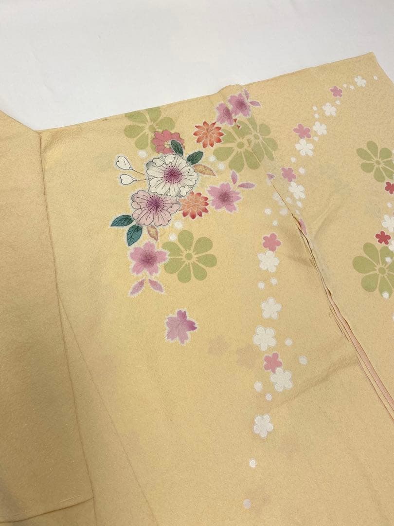 振袖 仮絵羽 桐屋翠山工房 絞り 辻ヶ花 金通し 正絹 未仕立て品 八掛付き