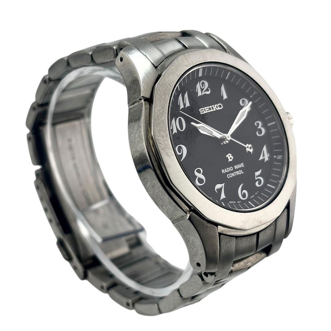 【稼働】 セイコー 腕時計 ブライツ 5B21-0AA0 ソーラー メンズ 黒
