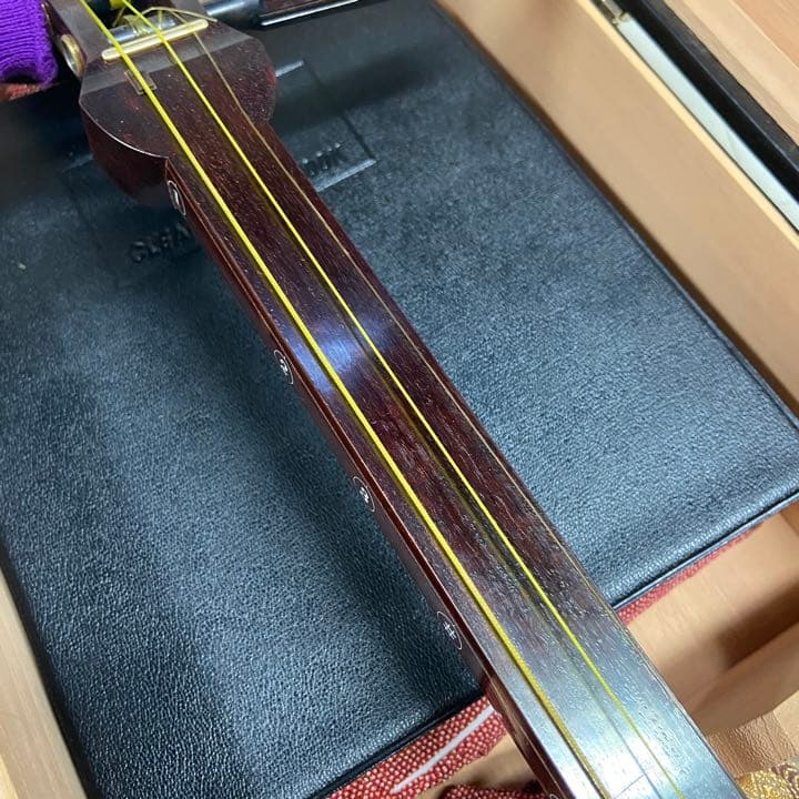 【高級】三味線　金細　紅木　極上品　撥　地唄