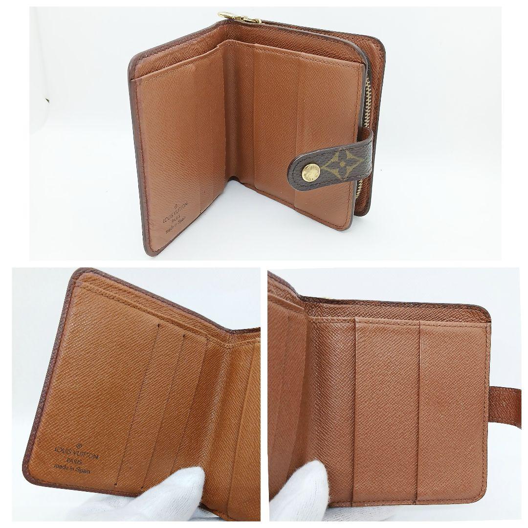 ★美品★ルイヴィトン★モノグラム コンパクトジップ 二つ折り財布★男女兼用★
