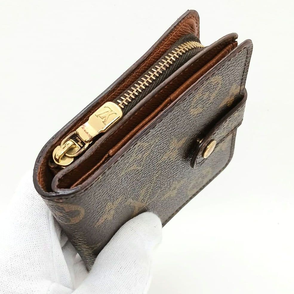★美品★ルイヴィトン★モノグラム コンパクトジップ 二つ折り財布★男女兼用★