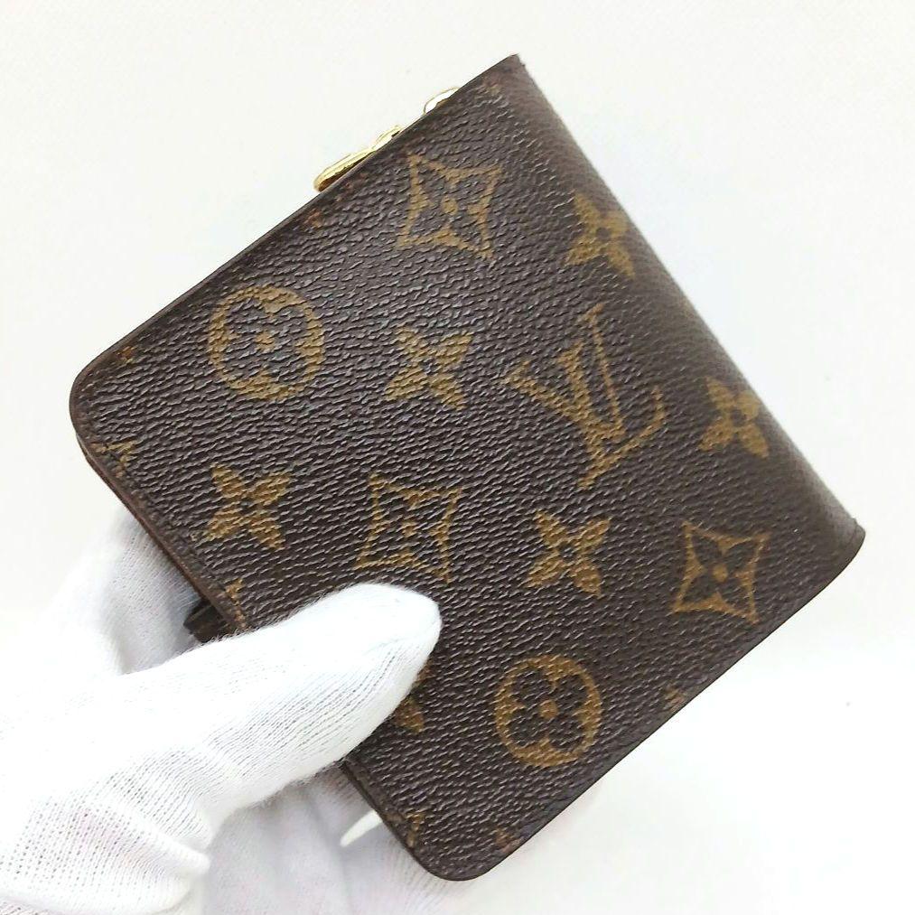 ★美品★ルイヴィトン★モノグラム コンパクトジップ 二つ折り財布★男女兼用★