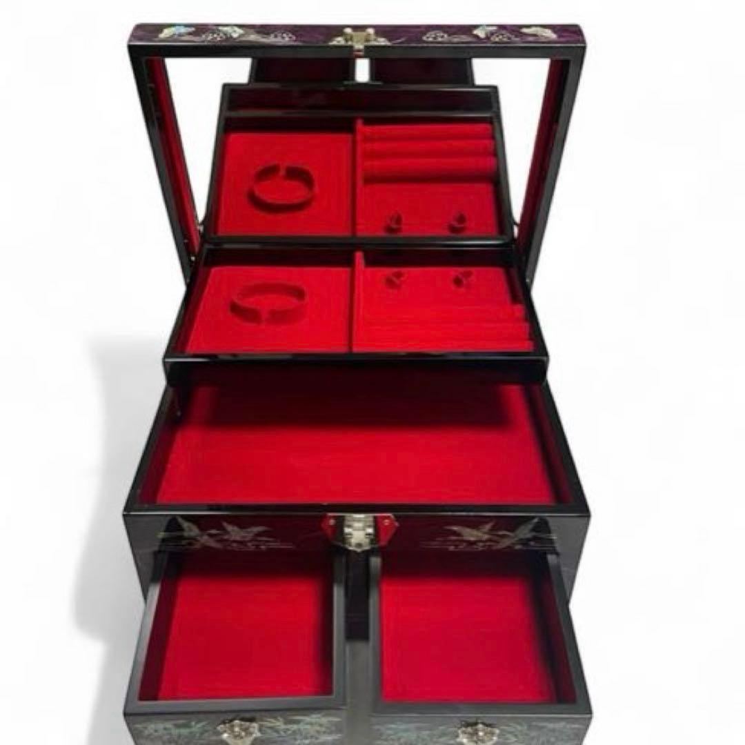 美しい✨ 韓国　螺鈿細工 漆器 小物入れ 宝石箱ジュエリーボックス伝統工芸
