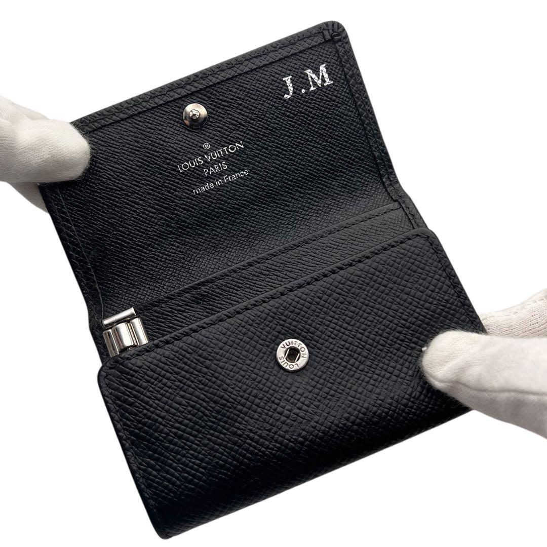 240　ルイヴィトン キーケース タイガ 黒 ミュルティクレ 鍵 6連