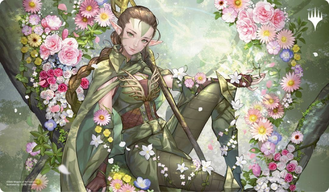 MTG 復活した精霊信者、ニッサ　4枚　プレイマット1枚