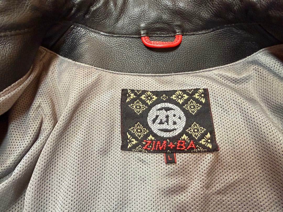 RSタイチ　ZIM+BA ブラックレザージャケット シングルライダース