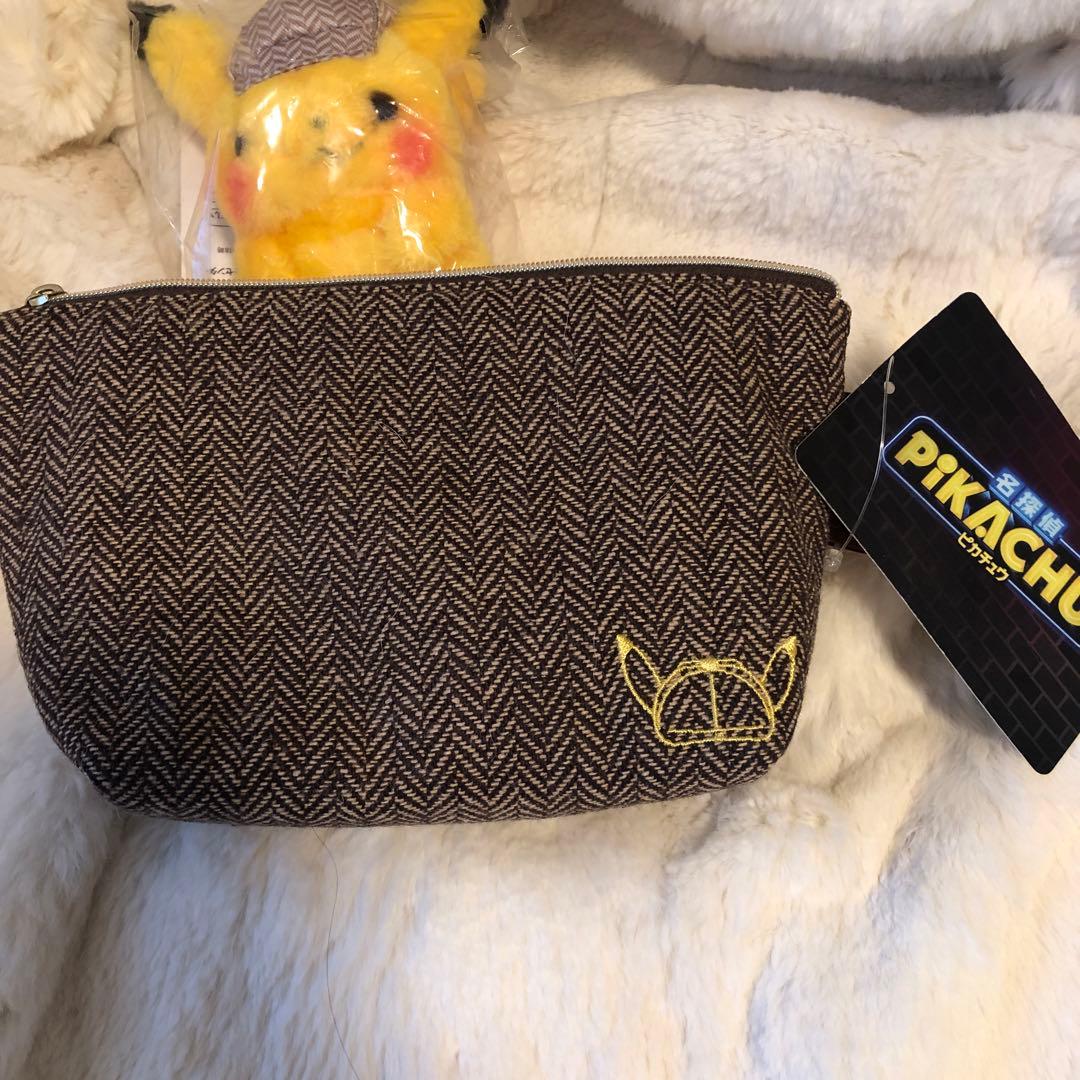 ポケモンセンター　映画　名探偵ピカチュウ　ポーチ マスコット　ぬいぐるみ