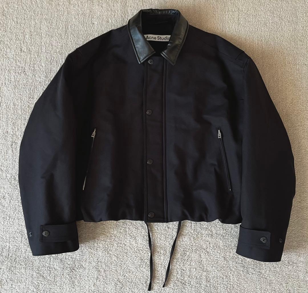 Acne Studious ボンバーパデッドジャケット 新色ブラック44